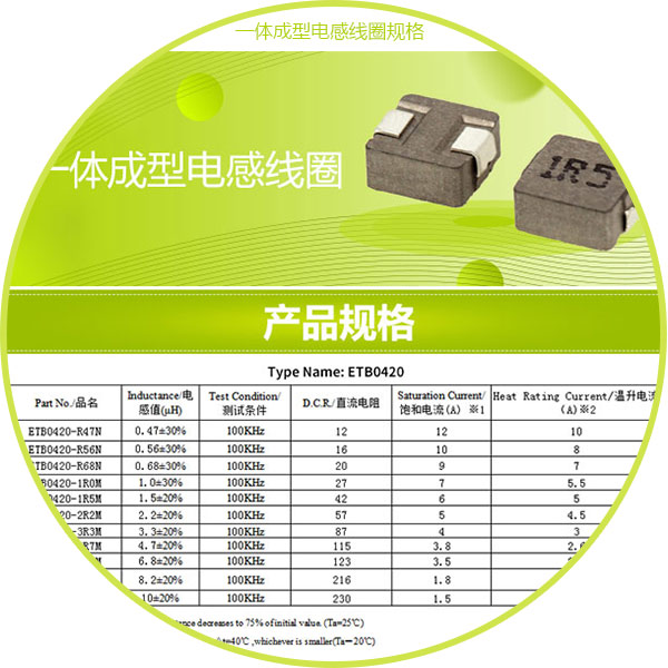 一体成型电感线圈规格